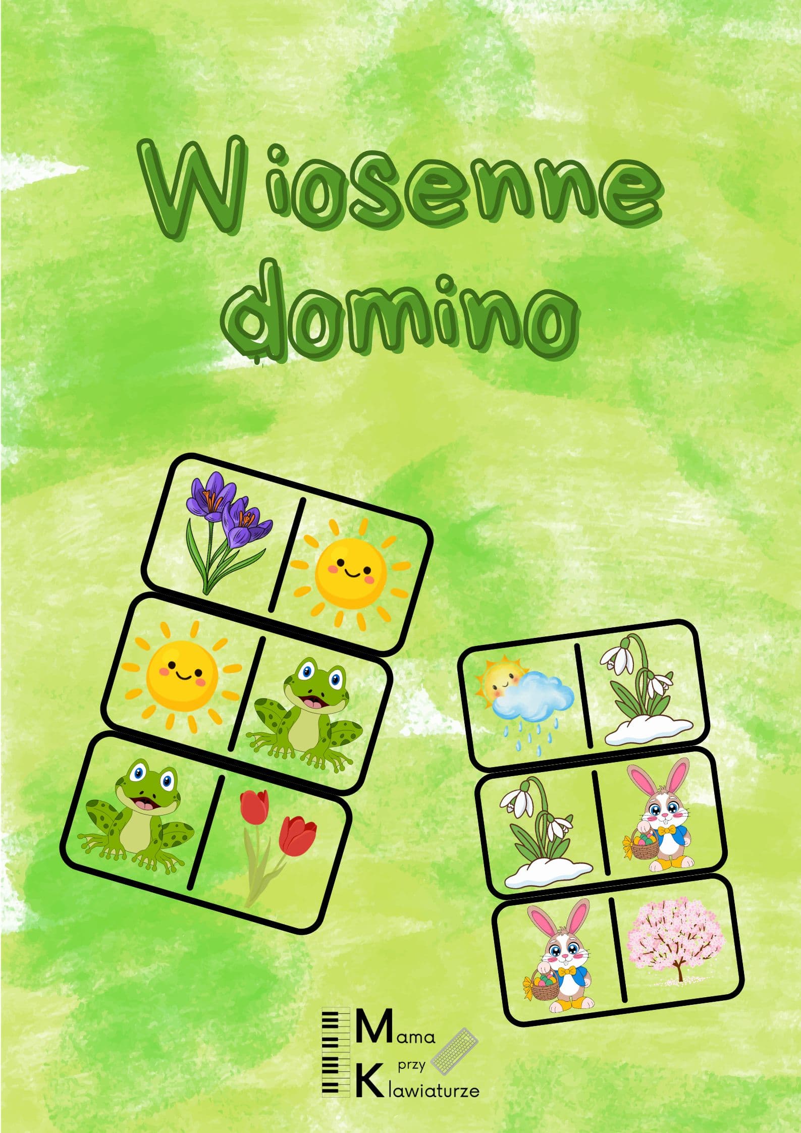 Wiosenne domino dla dzieci